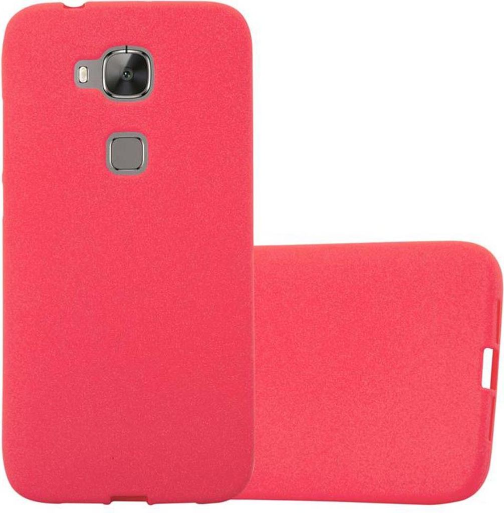 Cadorabo Schutzhülle für Huawei ASCEND G7 PLUS / G8 / GX8 Hülle in Rot Handyhülle TPU Etui Cover Case