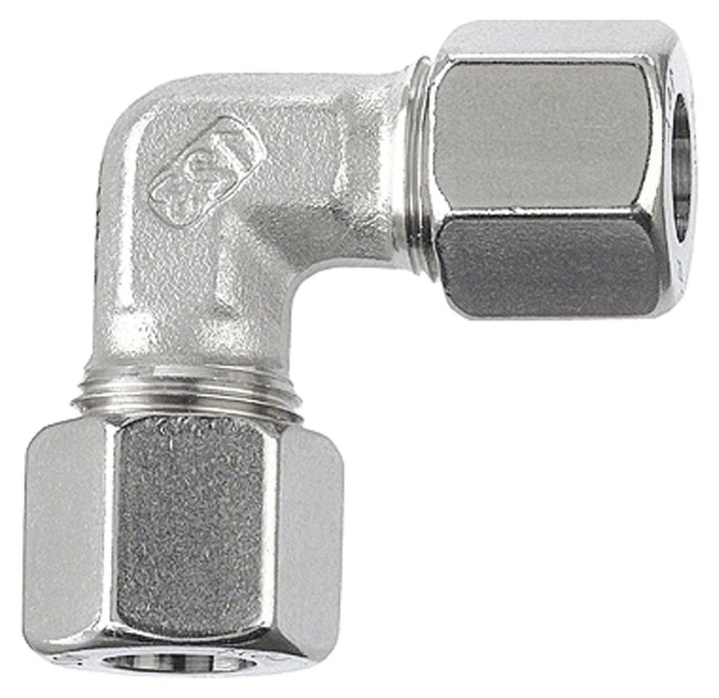 Riegler Winkel-Verschraubung, Rohr-Außen-Ø 8 mm, Edelstahl 1.4571, 100bar