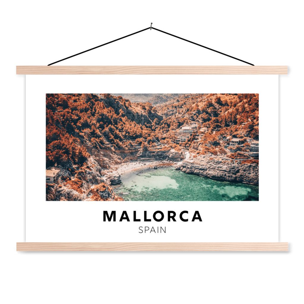 MuchoWow Textilposter Mallorca - Spanien - Natur 60x40 cm mit holzfarbenen Rahmen - Bilder