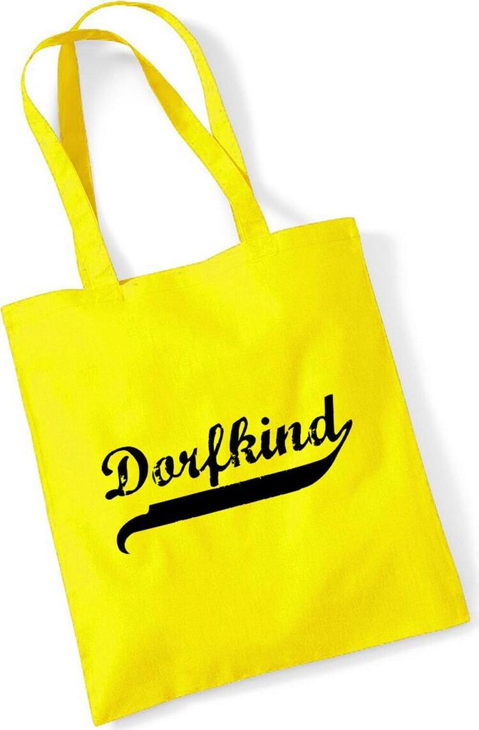 Hellweg Druckerei Baumwolltasche Dorfkind Vintage Geschenk Stofftasche Yellow 10 Liter Baumwolle Dorfkind Vintage Souvenir