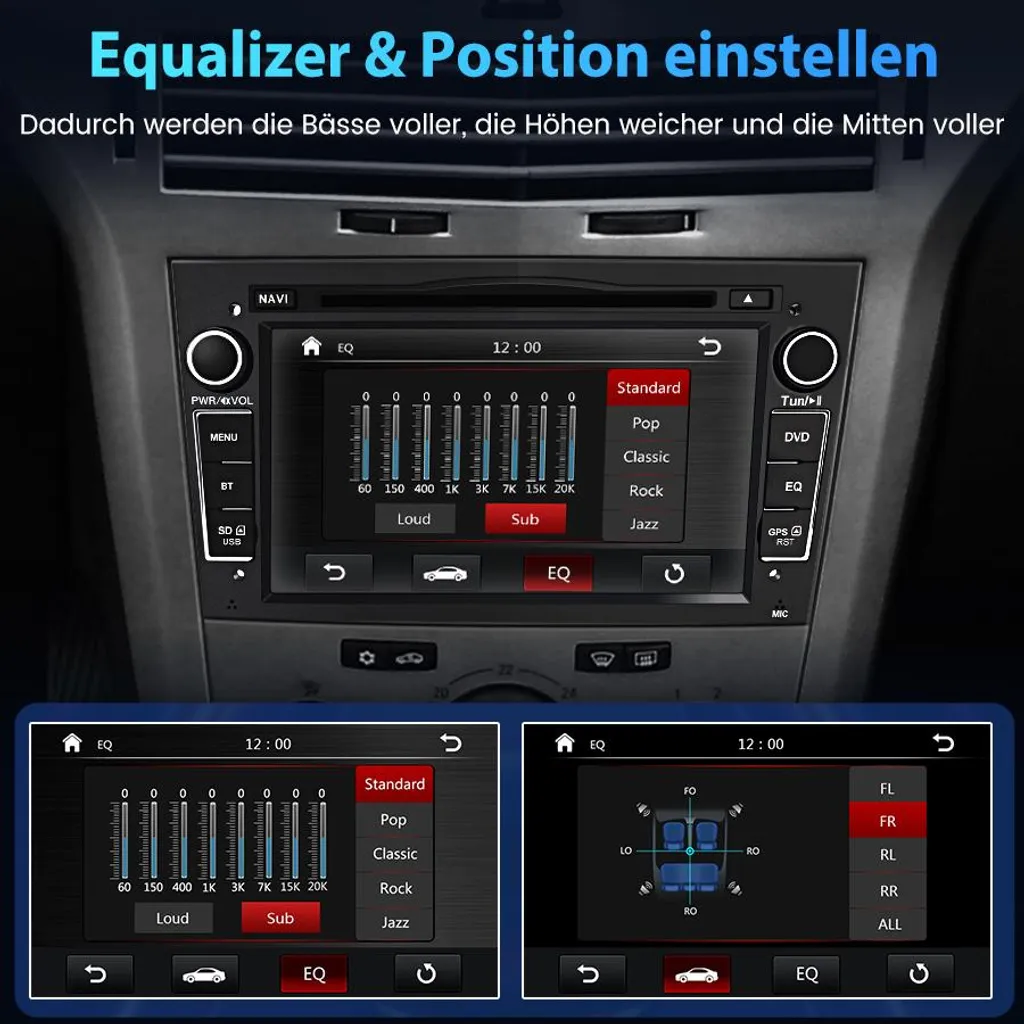 Autoradio tactile 7 pouces avec Bluetooth et commandes au volant pour Opel - 4