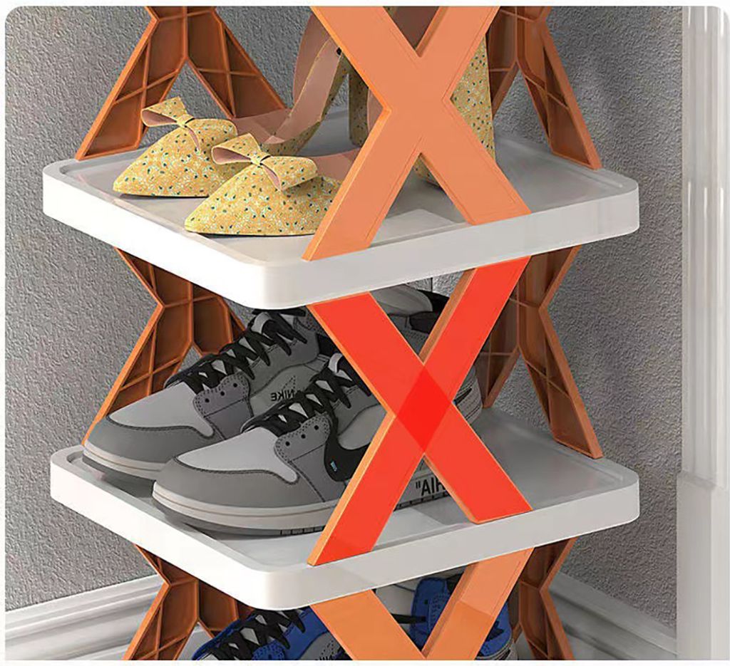 360Home Einfaches Schuhregal abnehmbar Grün 8 Ebenen Produktbild 6