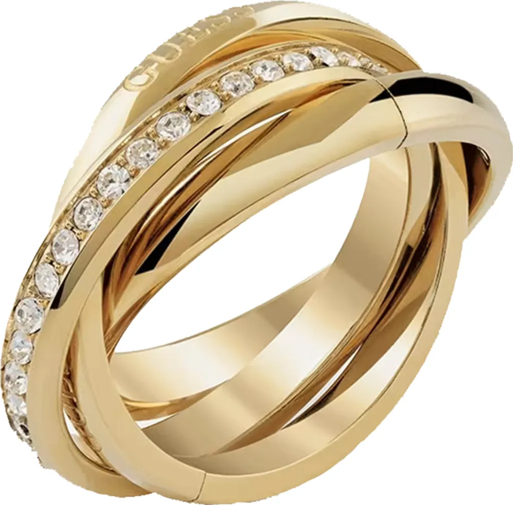Anello Guess Perfect Gold JUBR04067JWYG54 Donna Acciaio e Zirconi 54