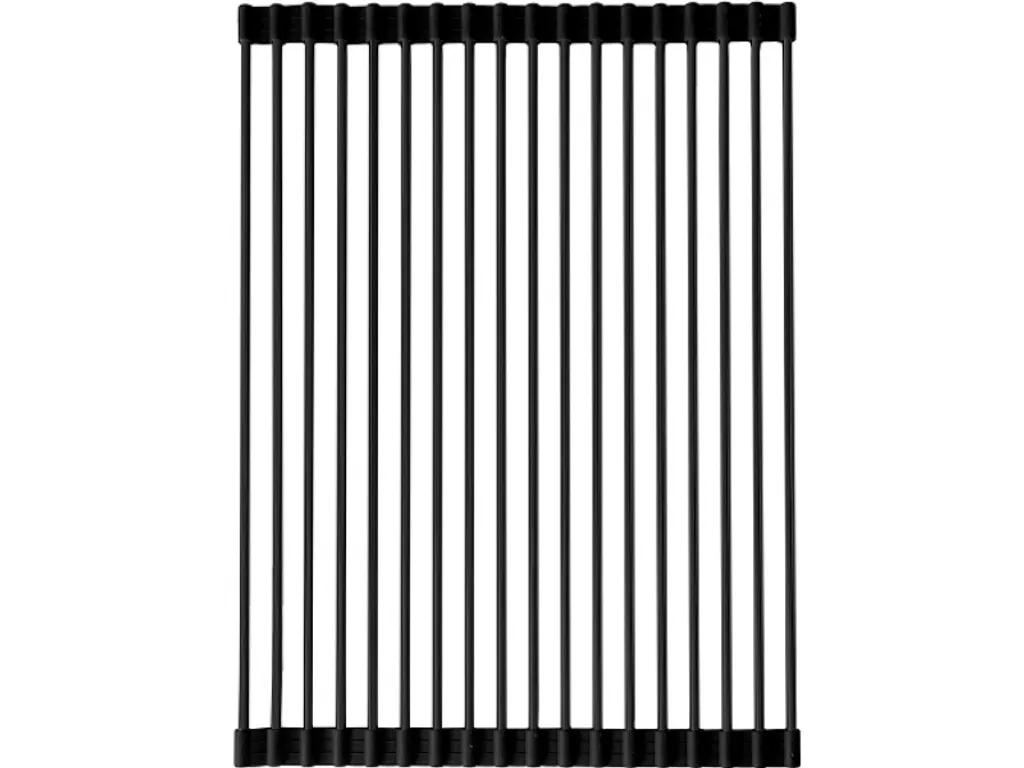 Alveus AllRound Chrome et Silicone 45x35 cm - Égouttoir Additon Noir