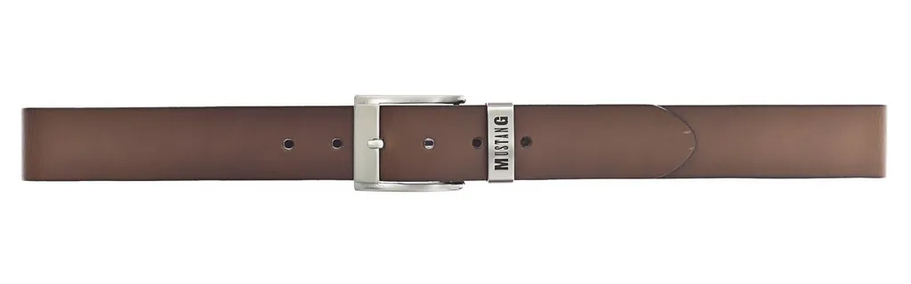 MUSTANG Cintura In Pelle W125 Baileys, Larghezza 3,5 Cm, Marrone Chiaro, Taglie Da 120 A 130 Cm