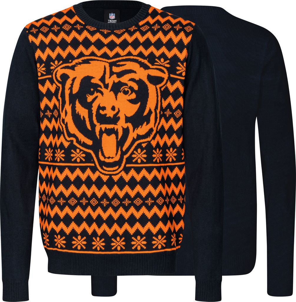 NFL Chicago Bears Ugly Sweater Big Logo 2-Color Christmas Produktbild 3