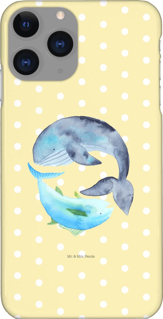 Mr. & Mrs. Panda Iphone 11 Pro Handyhülle Walfisch Thunfisch - Gelb Pastell - Geschenk, Wal, Wahl, Witz, Spruch Lustig, Lustige Sprüche, Premium ...