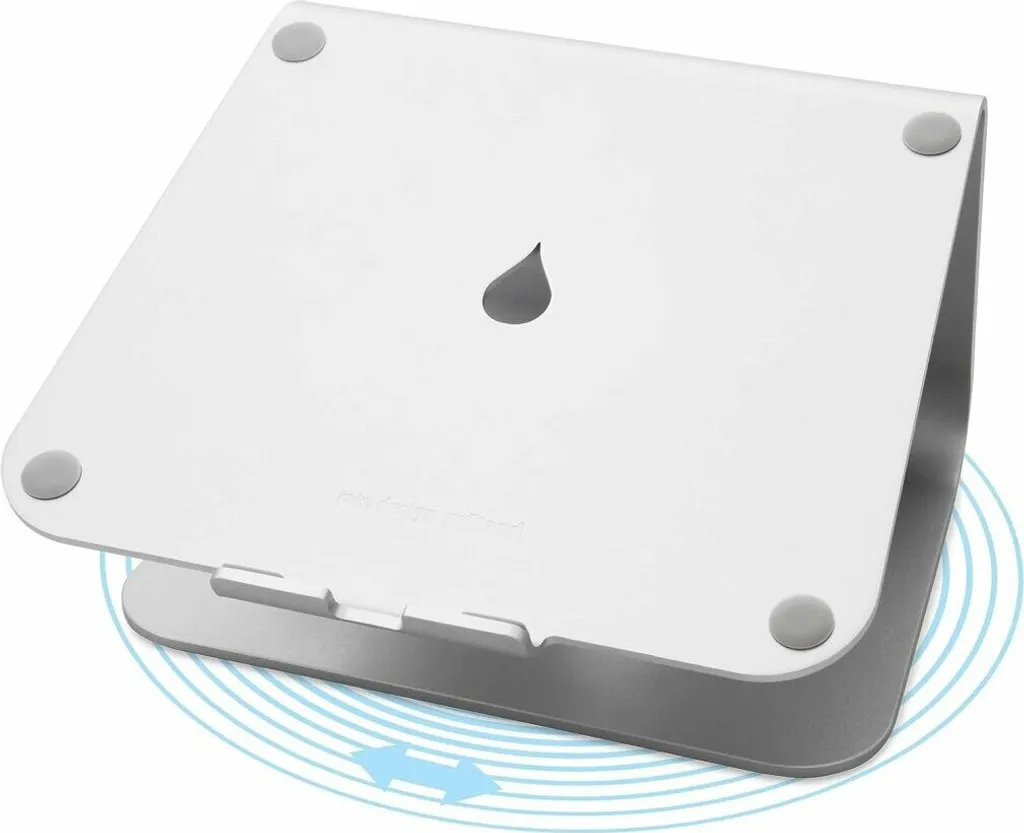 Support PC mStand360 Rain Design en Aluminium Argent Base Pivotante - 6