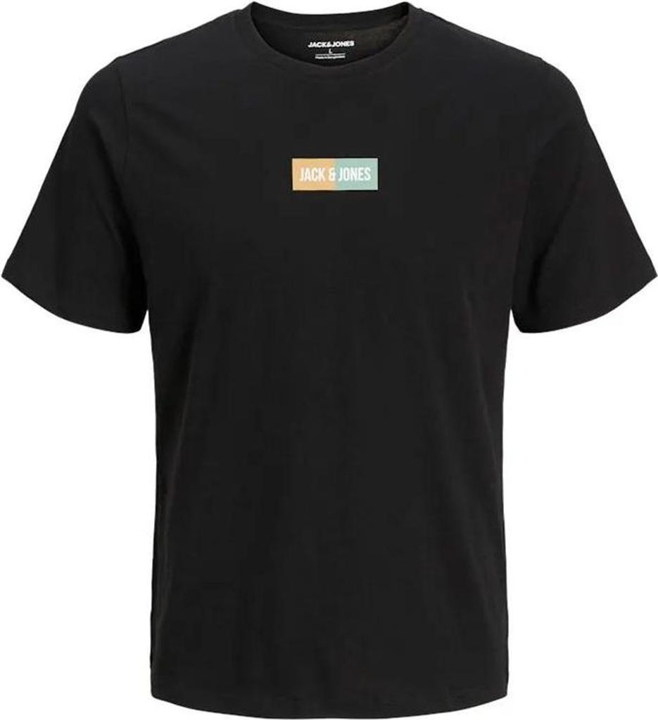 Jack & Jones Pan Kurzarm-t-shirt Schwarz L Herren Schwarz L