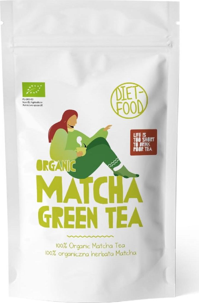 HERBATA ZIELONA MATCHA BIO 100 g - DIET-FOOD