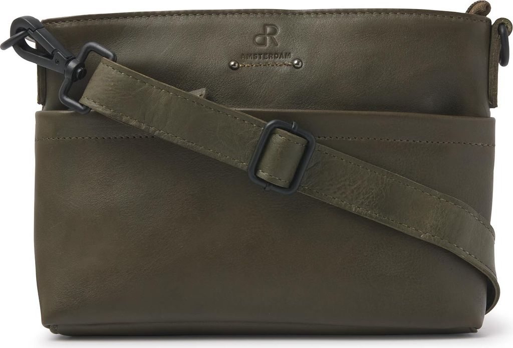 dR Amsterdam Handtasche | Damen Umhängetasche | Damen Leder Schultertasche | Damen Henkeltasche | Tampa - 933655 Olive