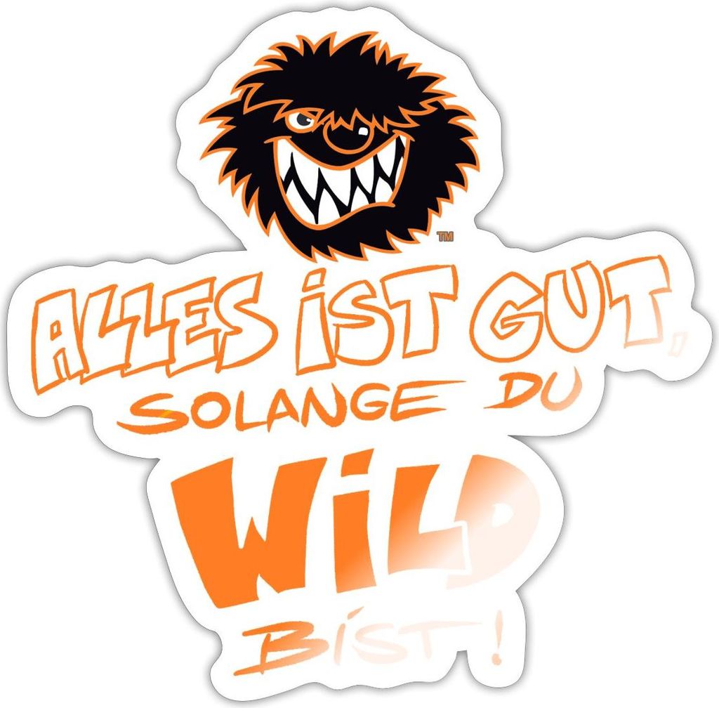 Spreadshirt Die Wilden Kerle Spruch Motto mit Logo Sticker Aufkleber, 10 x 10 cm, Weiß glänzend