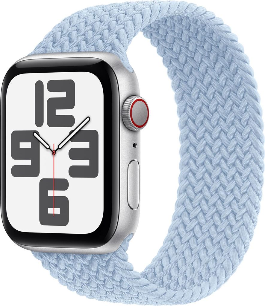 Geflochtenes Solo Loop für Apple Watch Series 1 - 11 / SE / Ultra (44/45/46/49 mm) - Größe 12 - Light Blue