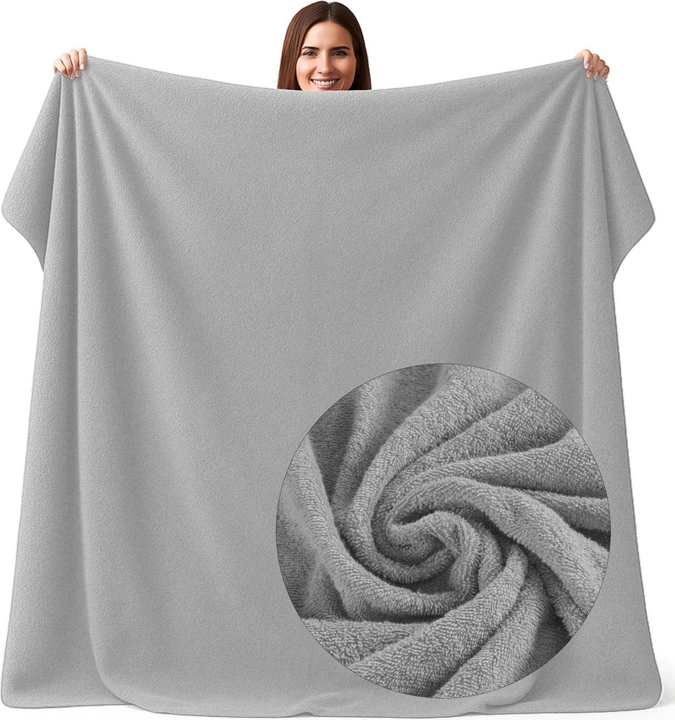 Frottee Strandtuch XXL 200x200cm Badetuch groß 100% Baumwolle Badehandtuch Frottier Saunatuch Decke (Grau)