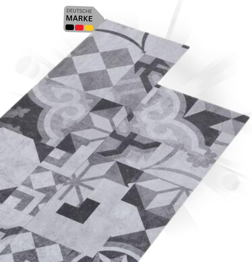 DELUKE Laminat Dielen PVC selbstklebend wasserfest | 2mm Stärke, Rutschfest | Vinyl Bodenbelag Laminatboden Nachbildung-Dielen Fußbodenlaminat ...
