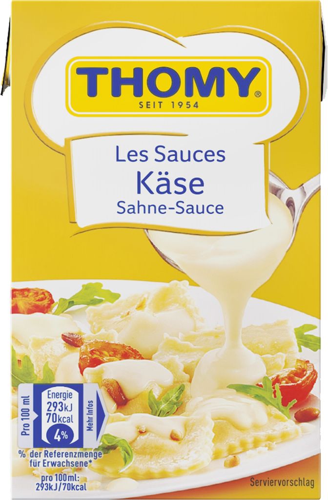 Thomy Les Sauces Käse Sahne Sauce cremig helle Käsesoße 250ml