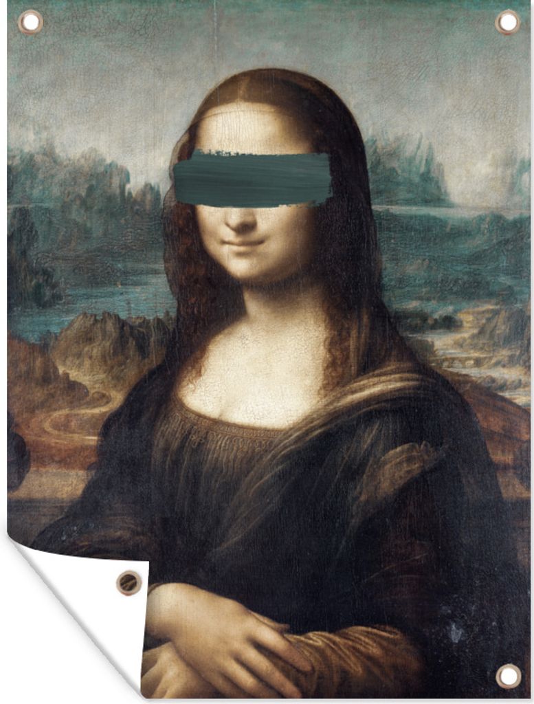 MuchoWow 60x80 cm Outdoor-Poster Gartendeko Sichtschutz Garten Poster für den Garten Mona Lisa - Da Vinci - Gemälde