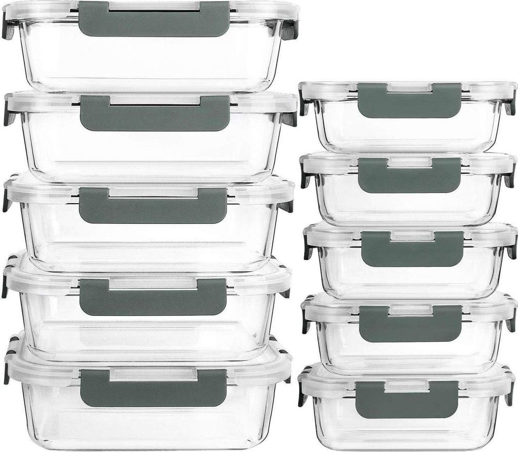 MCIRCO Ensemble de boîtes de fraîcheur en verre 20 pièces Image du produit 