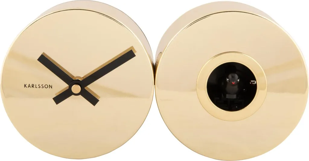 Horloge murale design ronde en acier or pour une décoration élégante