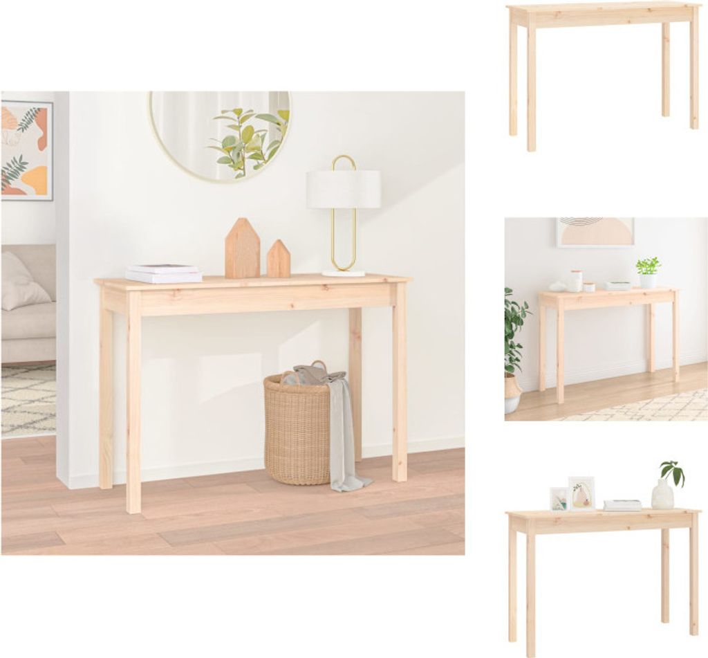 vidaXL Konsolentisch 110x40x75 cm Massivholz Kiefer - Beistelltische