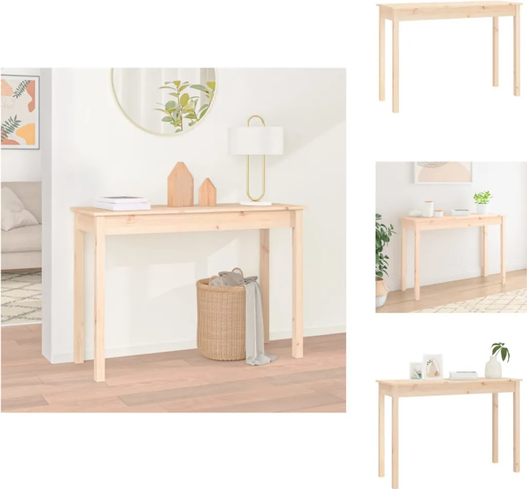 Mobile Consolle vidaXL 110x40x75 cm - Vero Legno Massello Pino