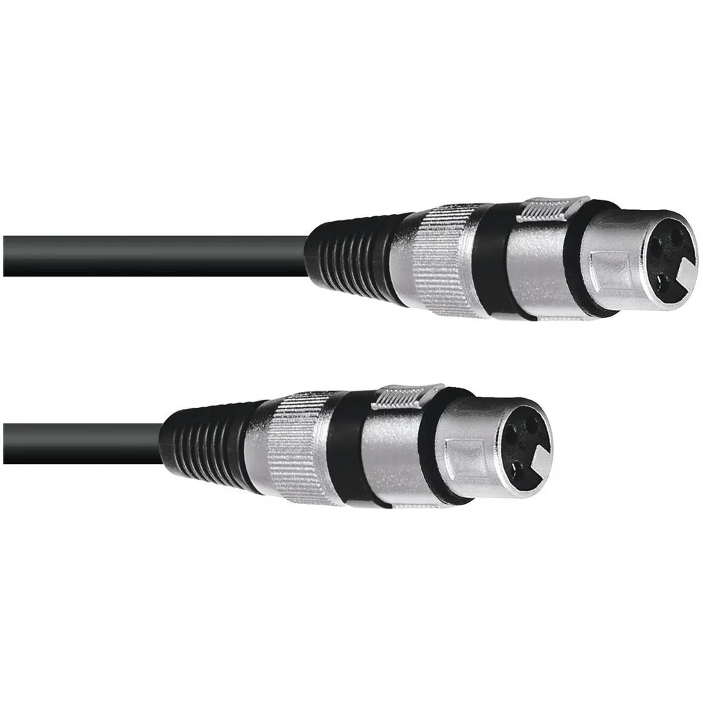 Cavo Adattatore Professionale Omnitronic XLR(F) - XLR(F) 0,2m | Nero - 1