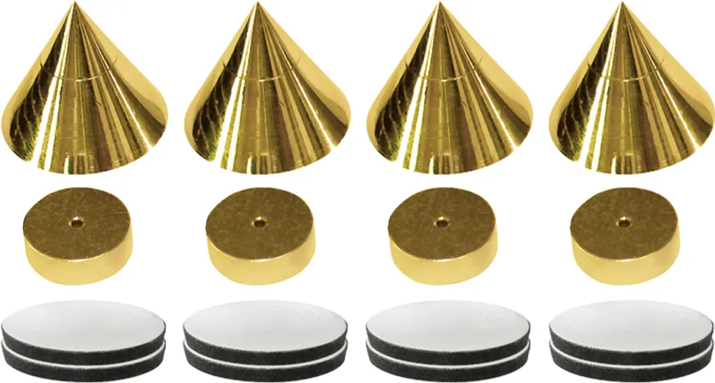 Absorbeurs de vibrations Dynavox en laiton massif pour système Hi-Fi Pro