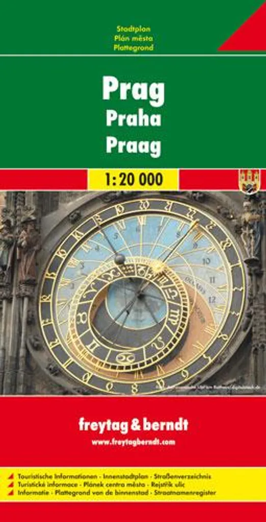 Plan de la ville de Prague 1 : 20 000 avec index complet des rues