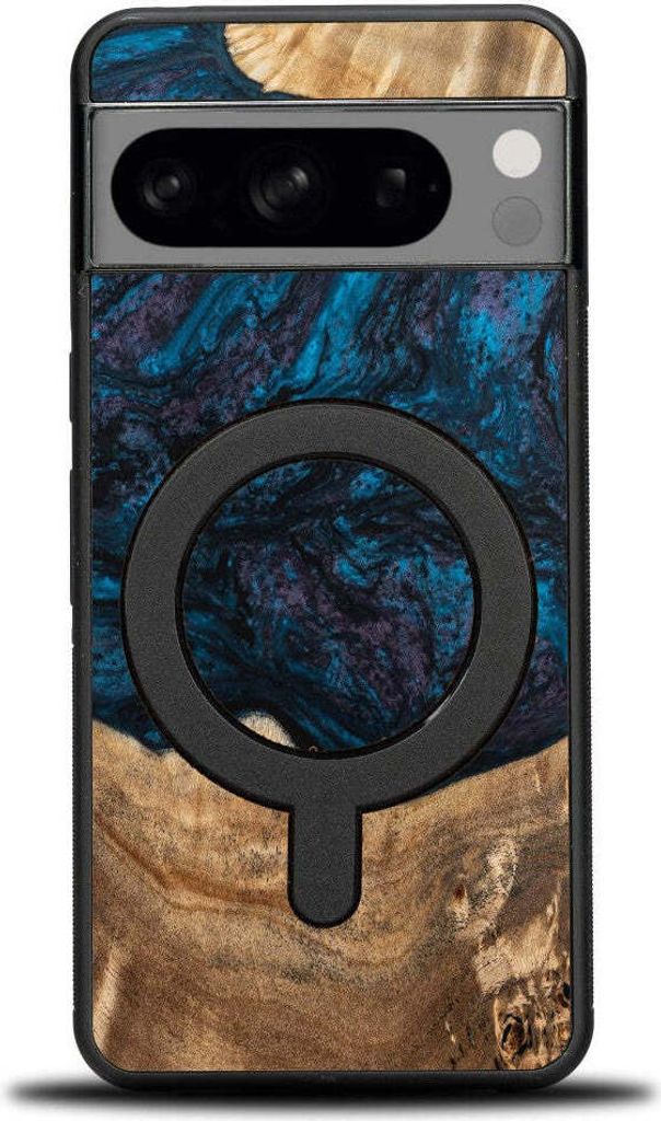 Holzhülle für Google Pixel 8, Bewood Unique Planets Neptun für MagSafe