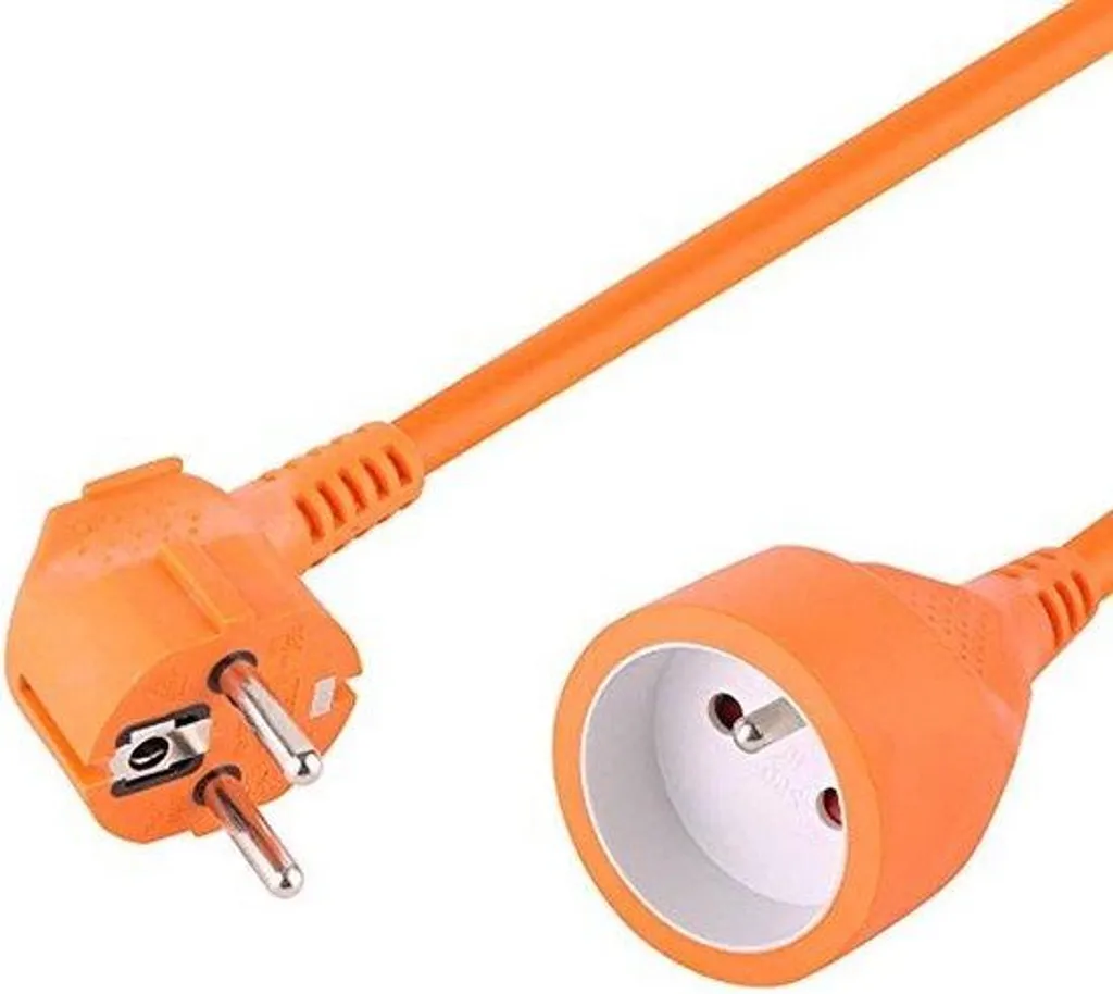 Rallonge électrique jardin 25m orange anti-coupure 16A prise sécurisée