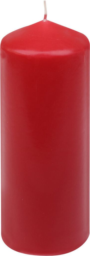 Stumpenkerzen Rubin Rot 200/77 mm, 4 Stück Steinhart Kerzen Produktbild 