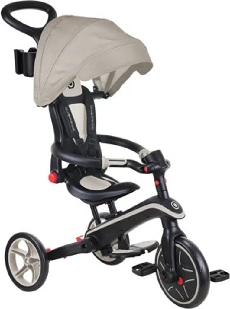 globber Kinder-Dreirad, zusammenklappbar, 4 in 1 – Taupe