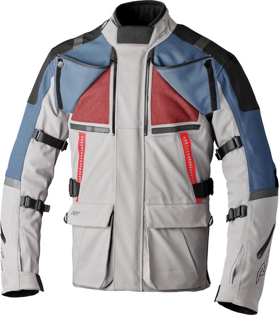 RST Pro Series Vulcan Motorrad Textil Jacke, silber/blau, M