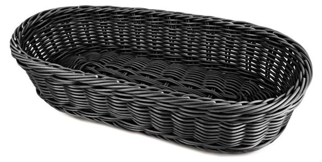 Brotkorb länglich, schwarz, 380x165 mm (BxT)