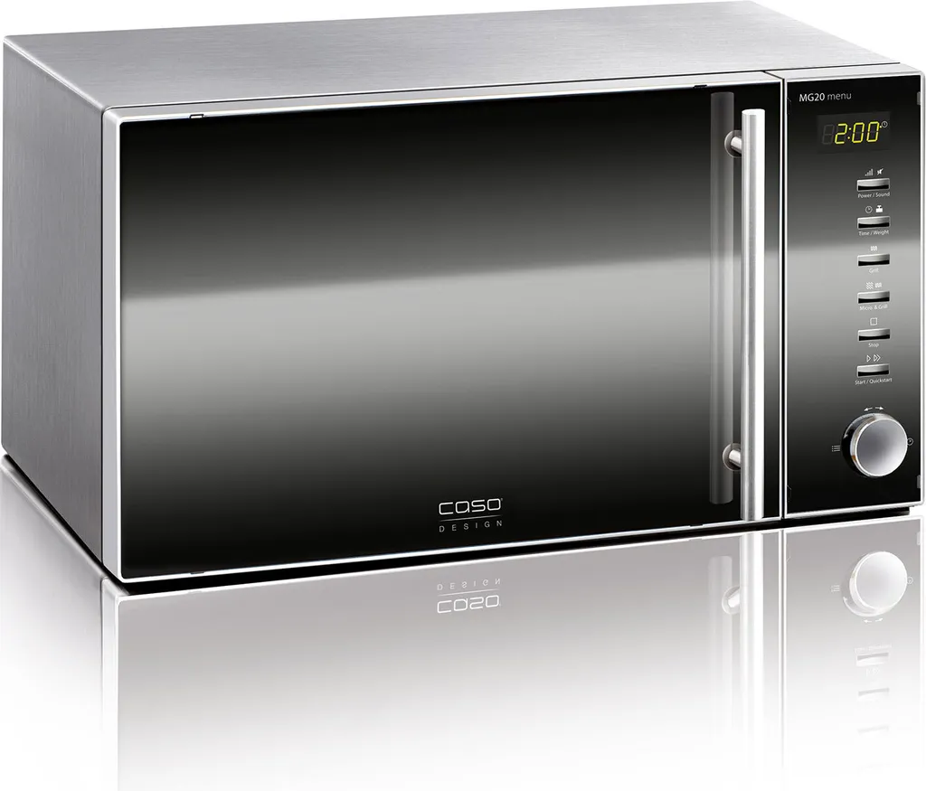 Micro-ondes Caso 800W avec 13 Menus Automatiques et Design Silber 20L