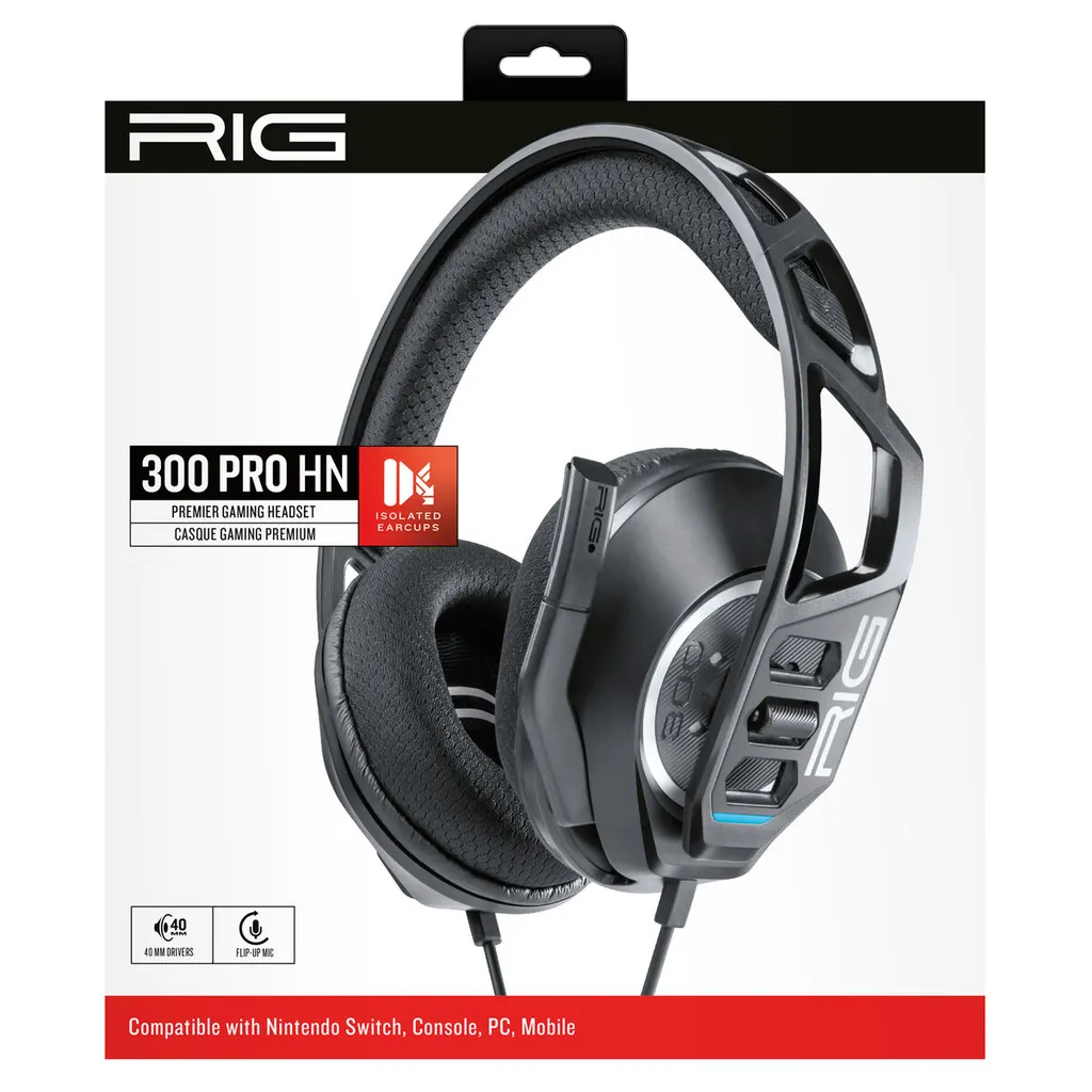 Casque Gaming Filaire NACON RIG 300 PRO HN Idéal pour Longues Sessions