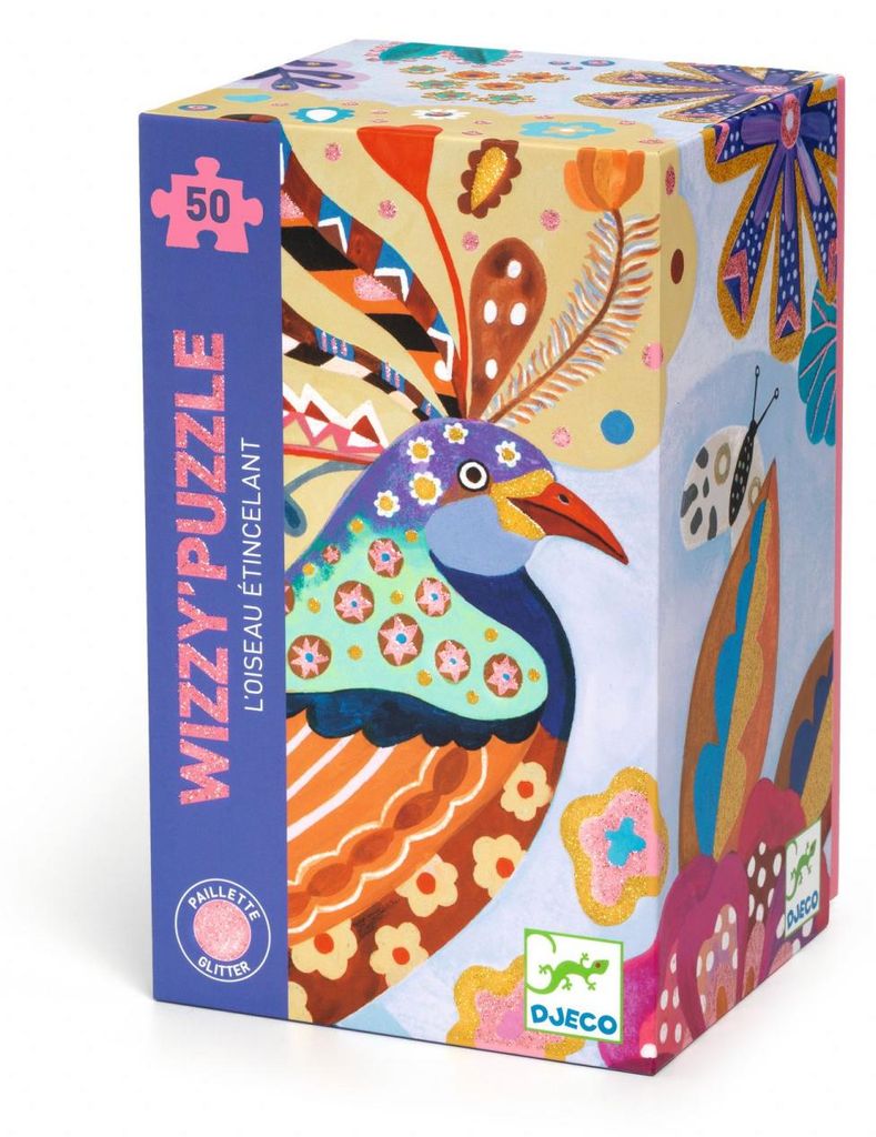 DJECO Funkelnder Vogel Puzzle 50 Teile