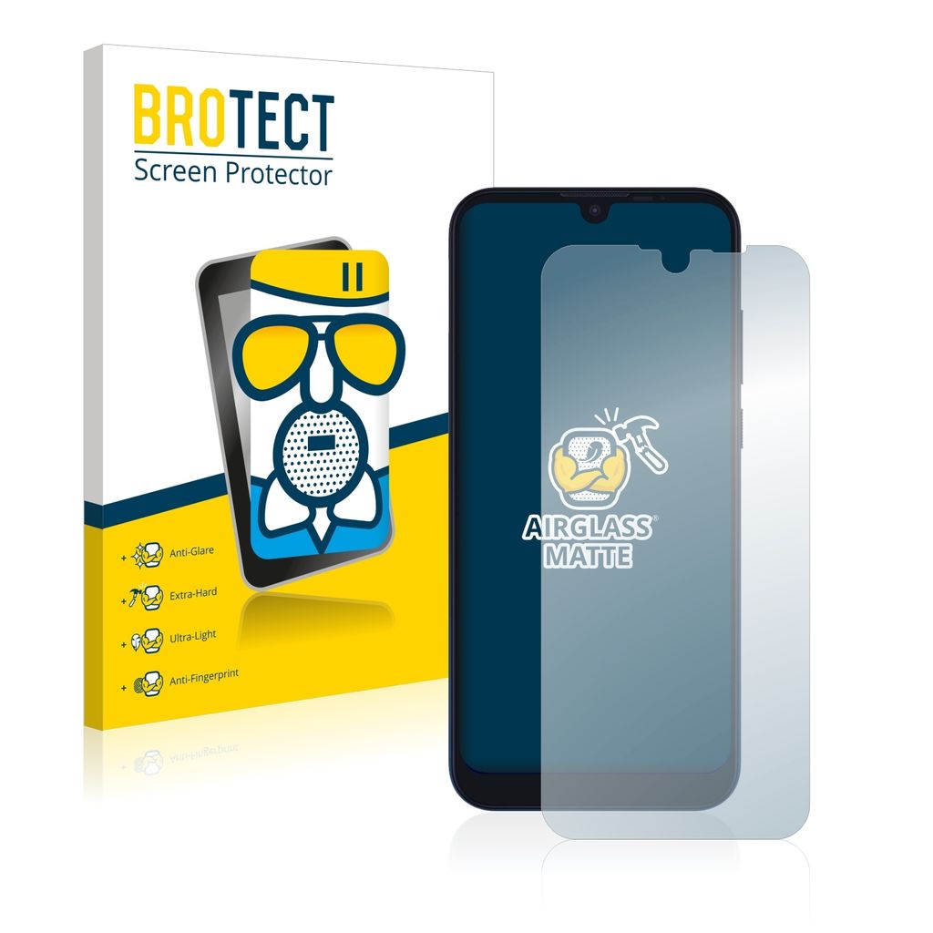 BROTECT Entspiegelungs Schutzglas für Motorola Moto E6s Schutzfolie Panzer Folie Glas Display Schutz matt