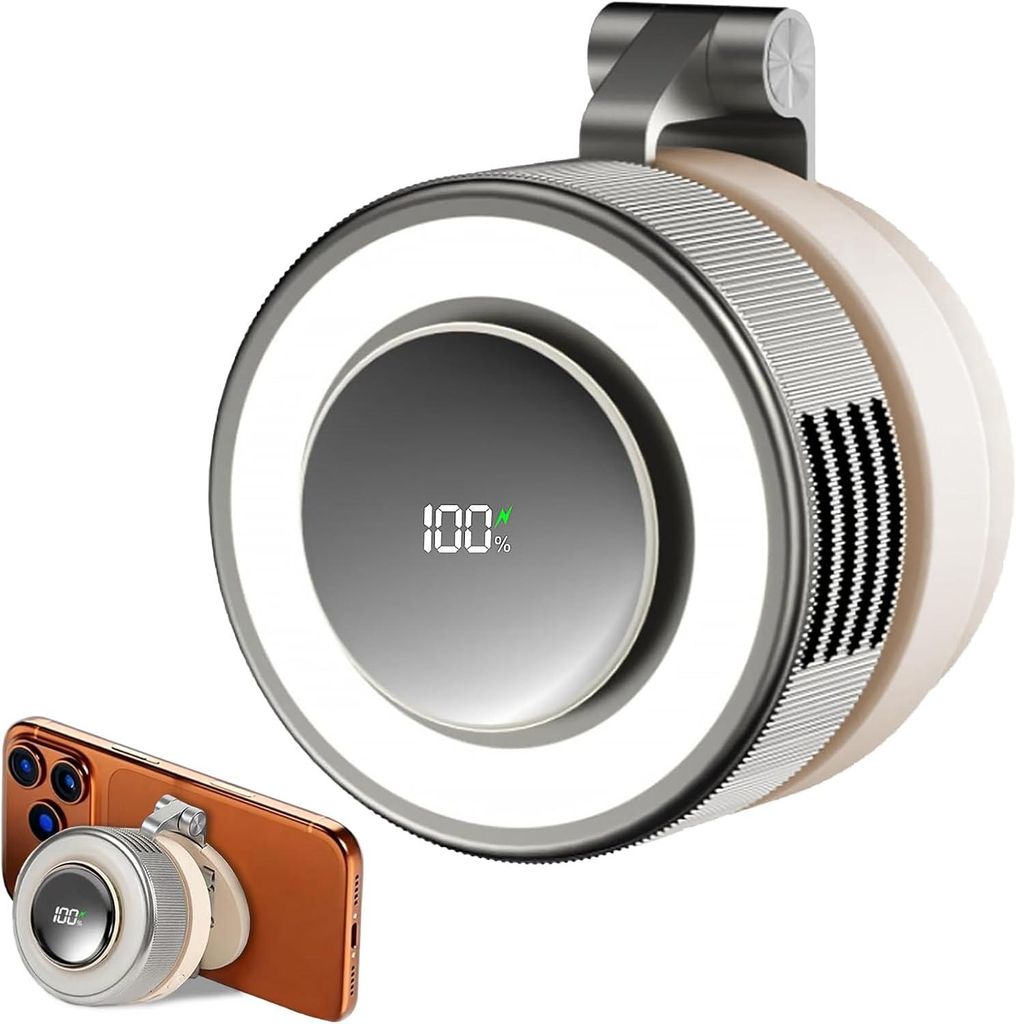 Leiser Clip Ventilator USB, 360° Mini Ventilator tragbar mit 2000mAh Akku, 5 Stufen, ideal für Büro, Schlafzimmer & Homeoffice