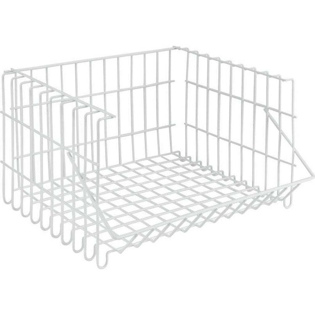 Metaltex Bernina Draadmand Stapelbaar 34x27x20 cm Wit