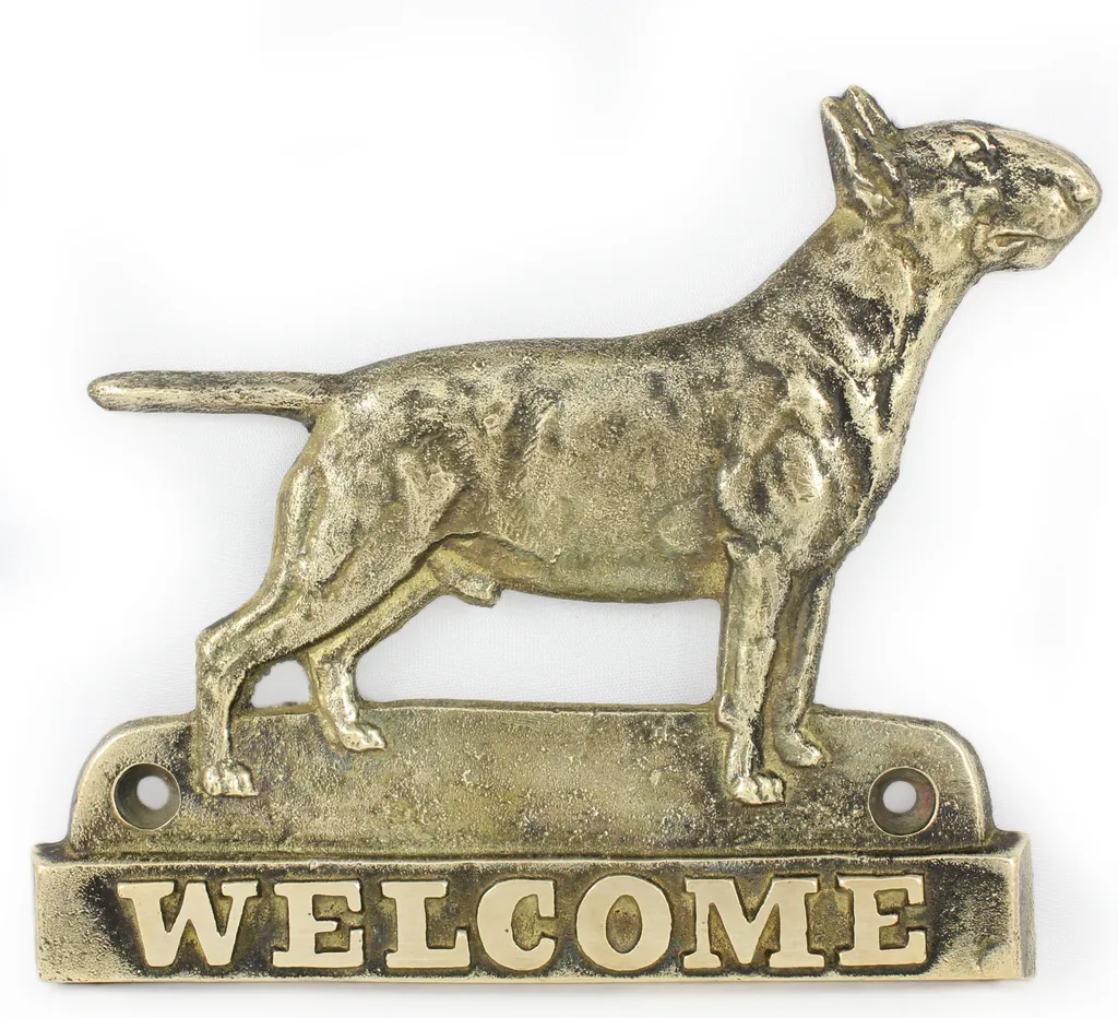 Art-Dog Targa Benvenuto Bull Terrier | Arredo Ingresso in Ottone