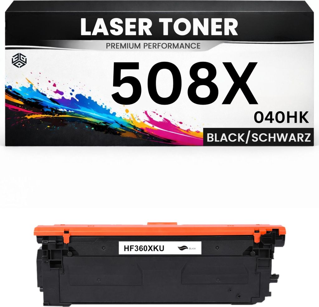 2 x XXL Toner 508X für HP kompatibel Schwarz CF360X / Cartridge 040HK wie Original Color LaserJet Enterprise 552dn M553dn/553 MFP M577 Canon LBP71...