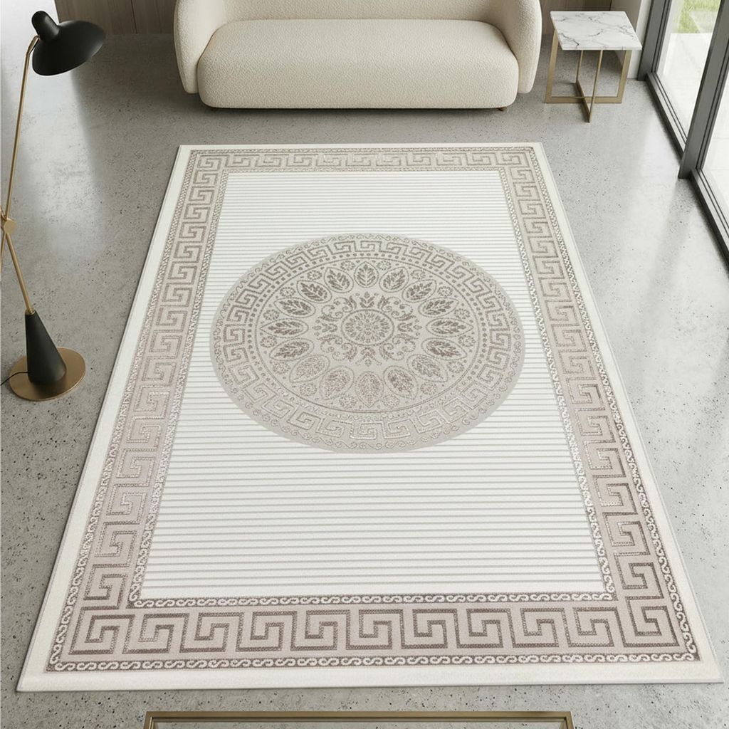 Teppich mit orientalischem Flair | | weiß beige Größe - 200 x 290 cm