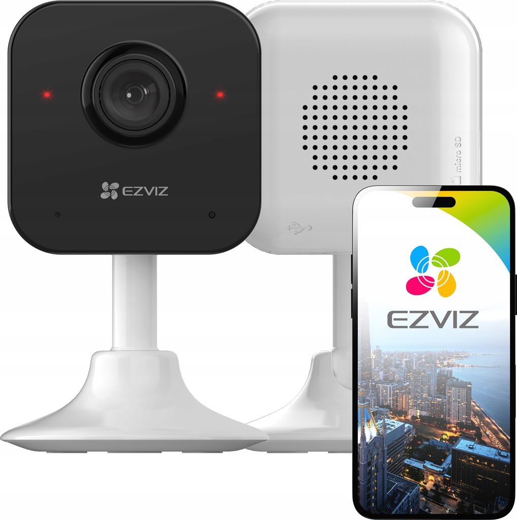 Ip Kamera Wifi Ezviz H1C Fullhd 108° Ir10M Audio Produktbild 