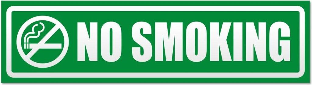 Kiwistar No Smoking invertiert Magnetschild Schild magnetisch - 60cm Grün - Magnetfolie für Auto PKW Kfz