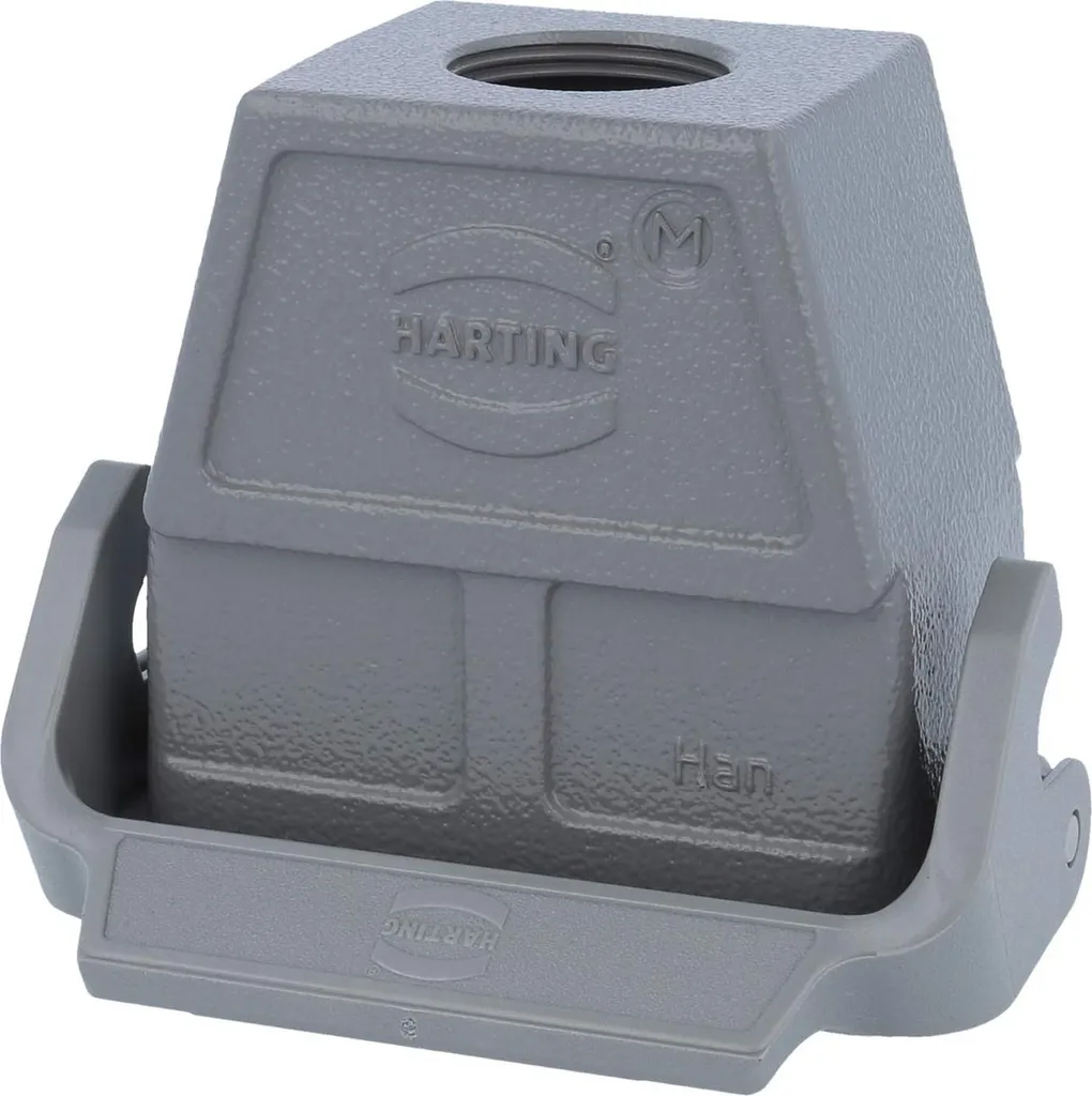 Boîtier d'accouplement Han 10B HARTING M25 Sortie Droite avec Étrier