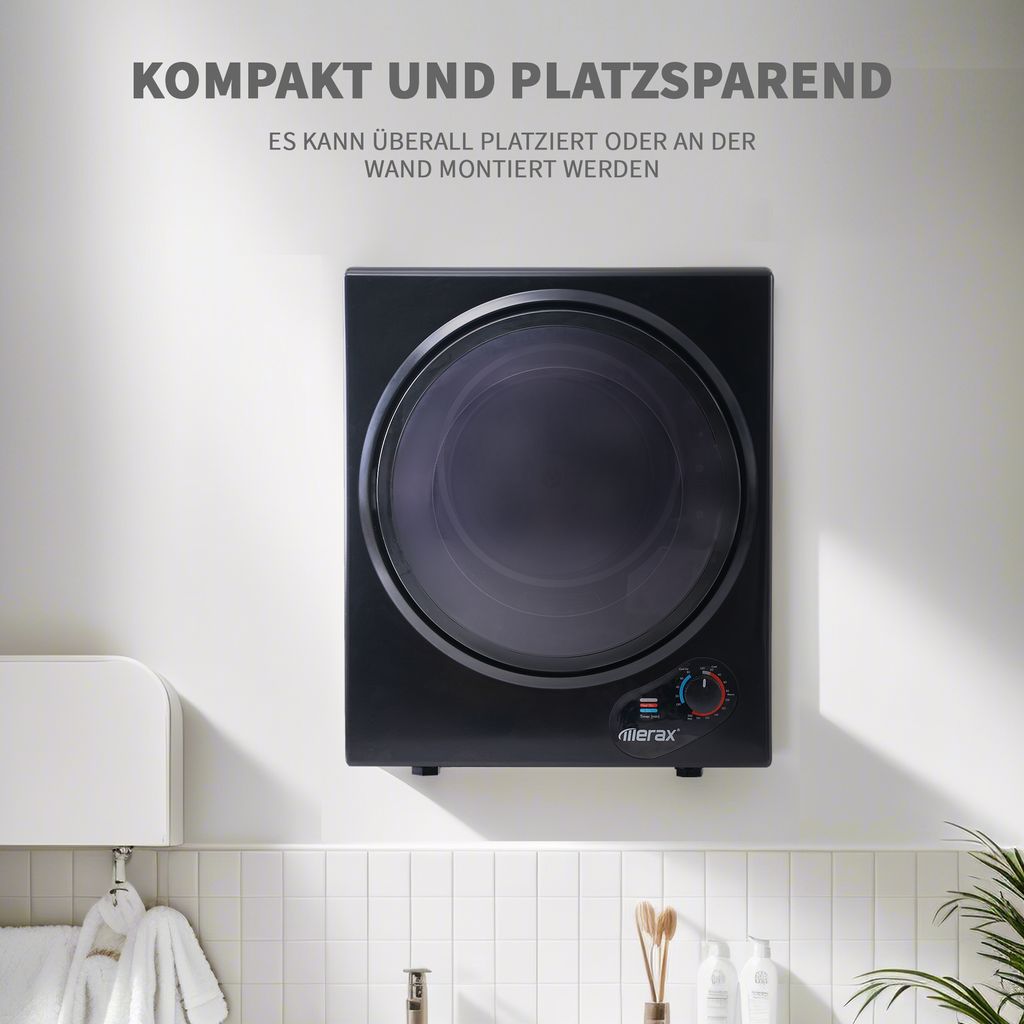 Merax Mini-Wäschetrockner Trockner Ablufttrockner, Produktbild 7