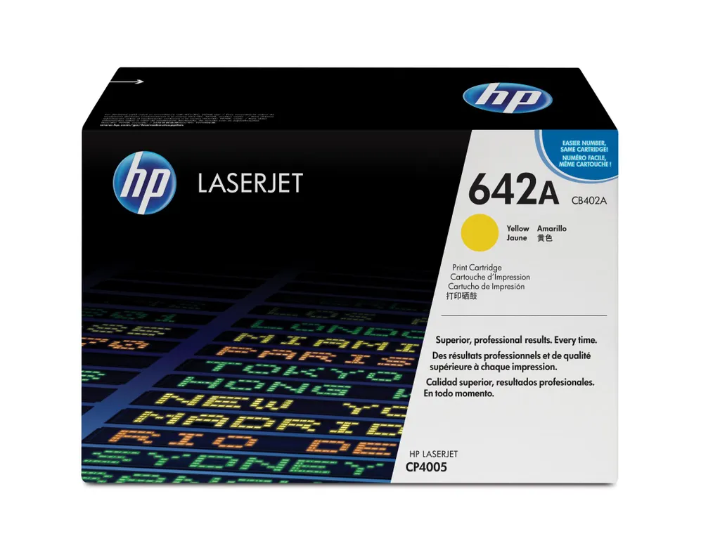 Cartouche HP 642A Jaune pour Impression de Documents LaserJet Nets