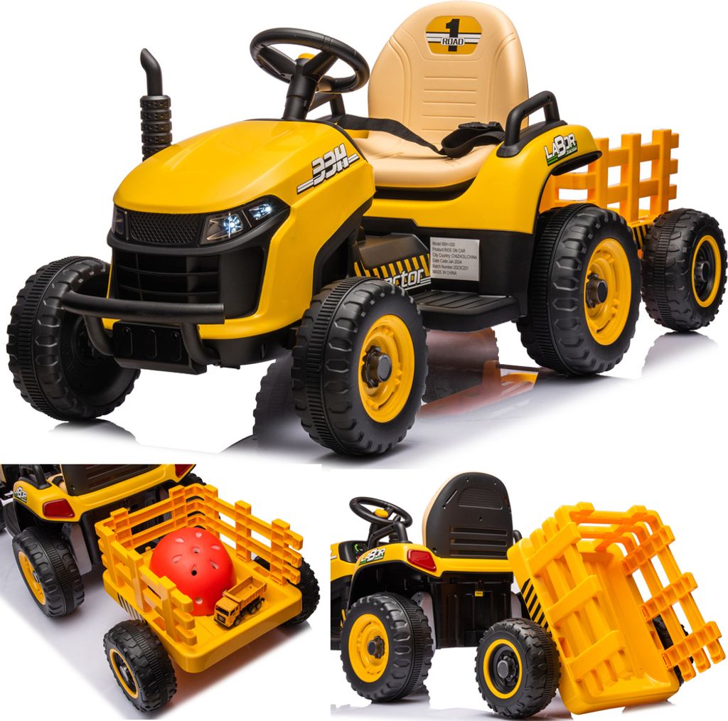 Kinder Traktor Schlepper Bulldog mit Anhänger Kinderauto Produktbild 