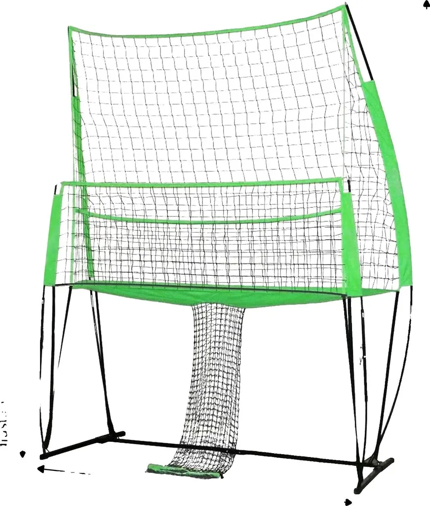 Filet d'entraînement de volley-ball vert réglable avec structure robuste